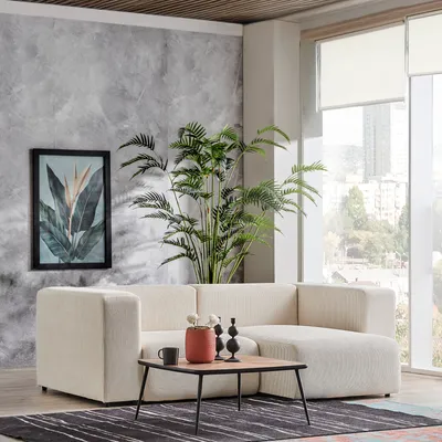Immagine prodotto di divano a 2 posti 'Suldal' con poltrona Cord Beige
