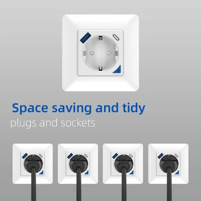Produktbild von Smarte Steckdose mit USB-B und USB-C, Intelligente WLAN-Wandsteckdose｜Mit USB-A & Typ-C Schnellladung｜App-Steuerung, Sprachsteuerung, Timer & Kindersi