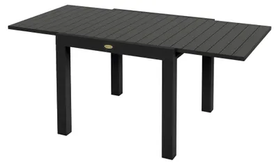 Produktbild von Gartentisch für 6 Personen, erweiterbarer Terrassentisch aus Aluminium, grau, 81/162 x 80 x 75 cm