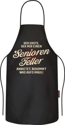 Produktbild von Grillschürze Seniorenteller lustige Kochschürze bedruckt