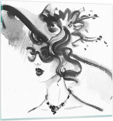 Produktbild von Bilder auf glas - Frau Modell - 70x70cm - Glasbilder - Wandbilder - Bilder - Kunstdruck - zum Aufhängen bereit - Wanddekoration aus Glas - Glas Bilder - Wandbild auf Glas - Einteilig - GAC70x70-4066