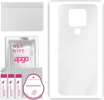 Produktbild von apgo Rückseite Schutzfolie, klar, kompatibel mit Tecno Camon 16 SE, Hinten Hydrogel-Displayschutzfolie mit Positionierhilfe, kratzfest, einfache Montage