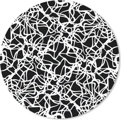 Produktbild von MuchoWow® Mauspad Mousepad Muster - Abstrakt - Schwarz und Weiß 40x40 cm - Mousepads - Maus Mat - Pad - Mausunterlage - Schreibtisch Accessoires