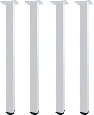 Tafelbeine 80 cm, 4 Stück Metall-Möbelfüße, DIY Schreibtischbeine, Weiß