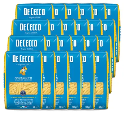 Productafbeelding van De Cecco Penne Rigate Nr. 41, pasta van harde tarwe, 500g, verpakking met 24 stuks