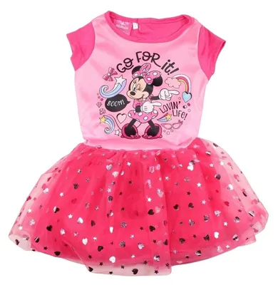 Zdjęcie produktu dla Sukienka z tiulu, motyw Minnie Mouse – stylowy i wygodny strój dla dziecka – rozmiar 6/8 lat