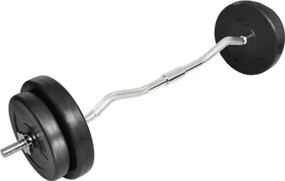 Produktbild von Hantelset mit Curlstange und Hantelscheiben 30 kg