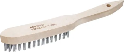 Produktbild von Connex Stahl-Drahtbürste 4-reihig Holzkörper rostfrei