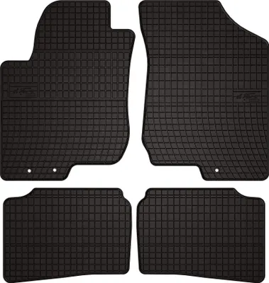 Produktbild von Gummifußmatten passend für Kia Cee`d I (Fließheck, SW, Kombi, Coupé, Bj. 2006-2012) –  schwarz, passgenau, mit Befestigungen set 4 Stk. - Gummi-Automatten