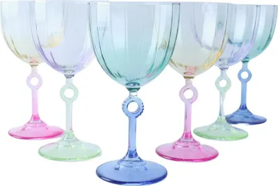 Produktbild von OTIX Bunte Weingläser Set mit 6 Gläsern 270ML Rot- und Weißweingläser OPAL
