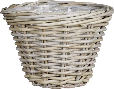 Produktbild von Mica Decorations Korb Marcia Rattan Ø 29 x 20 cm grau