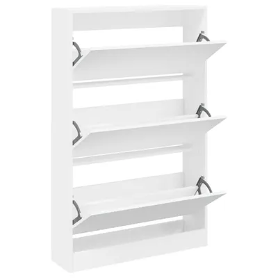 Produktbild von vidaXL Schuhschrank Weiß 80x21x125,5 cm Holzwerkstoff