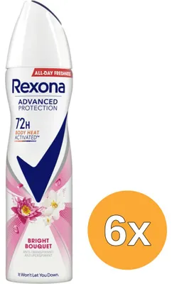 Obrázek produktu pro 6x Rexona Deospray – Bright Bouquet 150 ml