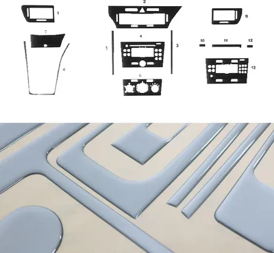 Produktbild von Innenraum Dekor Cockpit für Opel Astra H 2005-2010 Aluminium Optik 13tlg