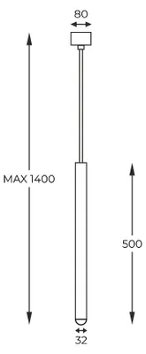 Zdjęcie produktu dla Lampa wisząca LED LOYA złota 5W Ciepła biel 425lm metal wym:140x8x8cm IP20 Zuma Line