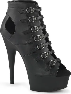 Produktbild von DELIGHT-600-11 Damen Booties von Pleaser, Schwarz Matt , EU 36, US 6