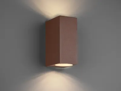 Produktbild von Trio Leuchten Außen Wandleuchte Roya 204269224, Aluminium Druckguss rostfarbig, exkl. 2x GU10
