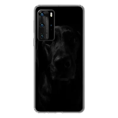 Produktbild von MuchoWow® Handyhülle Schutzhülle Hülle für Huawei P40 Pro Hund - Haustier - Schwarz Silikon Softcase Handy Hülle - Schutz