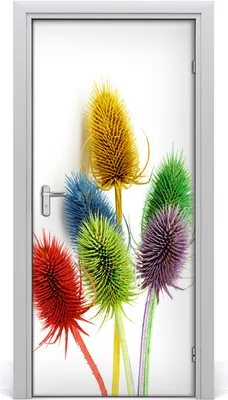 Produktbild von Tulup Türaufkleber 95x205 cm Dekorative Aufkleber Selbstklebend Wasserdichte Tapete Abnehmbar Schlafzimmer Wohnzimmer Wohnkultur - Distel