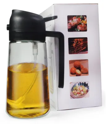 Image de Pulvérisateur d'huile - Flacon en verre avec vaporisateur - Idéal pour la cuisson, le barbecue, la pâtisserie et les salades