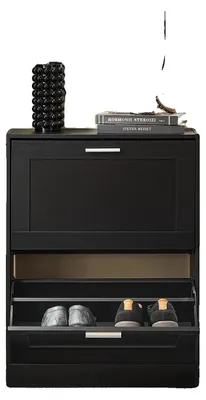 Immagine prodotto di Scarpiera, design compatto, ripiani regolabili, nero