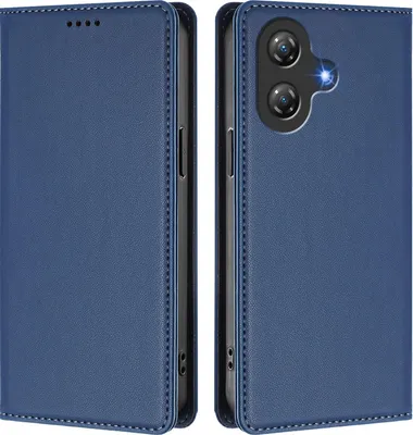 Image de Etui en cuir pour Ulefone Note 21, étui magnétique en cuirPolyuréthaneavec support Bleu foncé