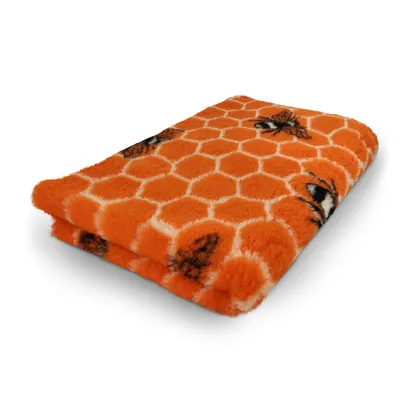 Produktbild von Vet Bed Hundebett mit Antirutschbeschichtung Bees - Orange 150 x 100 cm