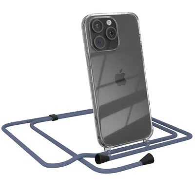 Produktbild von EAZY CASE Handykette kompatibel mit Apple iPhone 15 Pro Max, Handyhülle mit Umhängeband, Handykordel, Schutzhülle Clear, Band in Grün