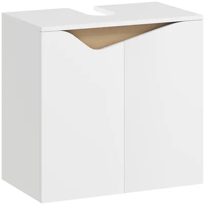 Productafbeelding van Badkamermeubel met soft-close deuren, wit, 60 x 35 x 57,9 cm
