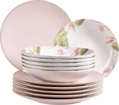 Image de Service de table Famanu, 12 pièces pour 6 personnes, en céramique