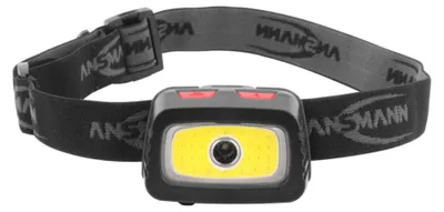 Produktbild von Ansmann HD200B, Stirnband-Taschenlampe, Schwarz, Grau, Acrylnitril-Butadien-Styrol (ABS), IP44, LED, 1 Lampen