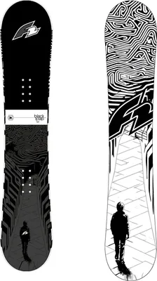 Produktbild von F2 Snowboard Black Deck Freeride/Freestyle 157 cm Schwarz/Weiss 2025