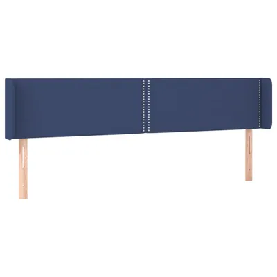 Produktbild von vidaXL Kopfteil mit Ohren Blau 203x16x78/88 cm Stoff