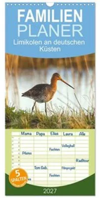 Image de Familienplaner 2027 - Limikolen an deutschen Küsten mit 5 Spalten (Wandkalender, 21 x 45 cm) CALVENDO