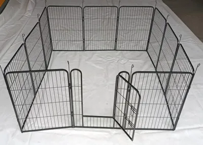 Produktbild von Welpenauslauf Gehege Zwinger Laufstall Hundezaun Tiergehege Gitterzaun Auslauf 12 teilig 80 cm hoch