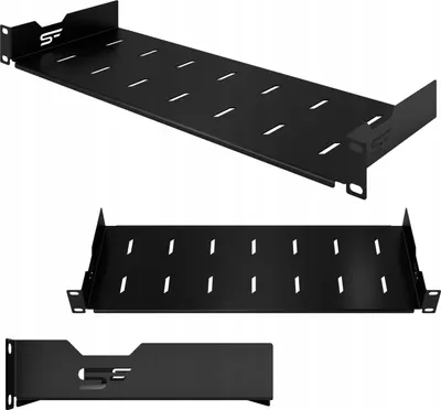 Obrázok produktu pre Polica RACK 19" 1U 170 mm Polica do skrine RACK Standard Pevná čierna Stalflex
