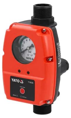 Produktbild von Pumpensteuerung mit Druckschalter Elektronische Druckwächter für Wasserpumpen, Hauswasserwerk & Gartenpumpen 10 bar mit Trockenlaufschutz