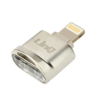 Obrázok produktu pre Čítačka kariet Micro-SD / TF na Lightning Rýchly prenos dát, LinQ - strieborná