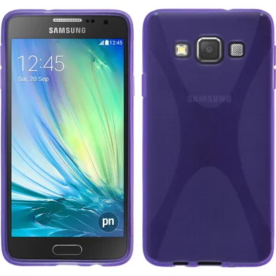 Produktbild von PhoneNatic Case kompatibel mit Samsung Galaxy A3 (A300) - lila Silikon Hülle X-Style + 2 Schutzfolien