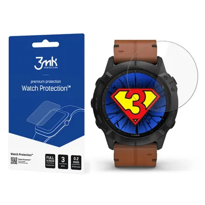 Produktbild von 3mk Display Hybridglas Watch Protection für Garmin Fenix 6X 0,2mm (3 Stück)
