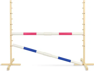 Image de Hobby Horse Obstacle 160cm 120cm - Rose et Bleu avec Barres Ajustables