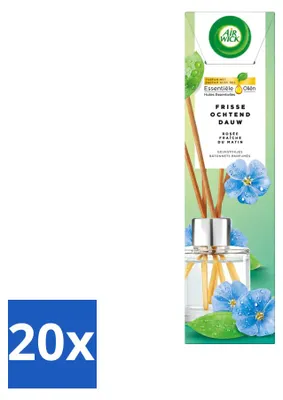 Productafbeelding van 20 x Air Wick geurstrips "Frisse Morgendauw" met etherische oliën, 40 ml - Voordeelverpakking - 20 stuks