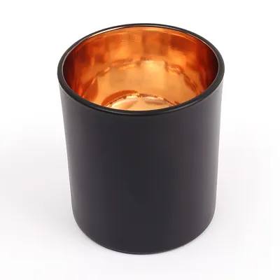 Obrázok produktu pre Nádoba na sviečku - matná čierna - 8 x 8 x 9 cm