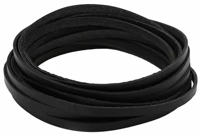 Immagine prodotto di Cintura in pelle nera, 500 x 0,6 cm, realizzata in pelle