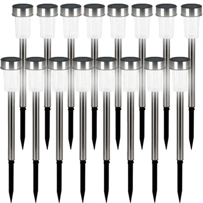Immagine prodotto di Deuba 16x LED Faretti Outdoor Luce Solare 36cm Sensore Crepuscolare da Giardino Colore Bianco Caldo