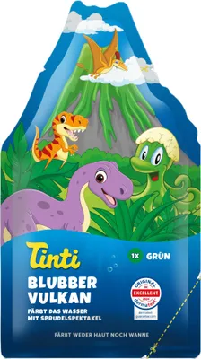 Produktbild von Tinti Blubber Vulkan Badezusatz mit Sprudeleffekt und Duft, Rot, Blau, 1 Stk.