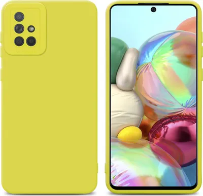 Produktbild von Cadorabo Hülle für Samsung Galaxy A71 4G Schutz Hülle in Gelb TPU Silikon Etui Case Handyhülle