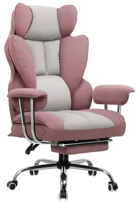 Image de Siège de jeu - Chaise de bureau ergonomique - Chaise - Chaises de bureau - avec repose-pieds - Dossier réglable