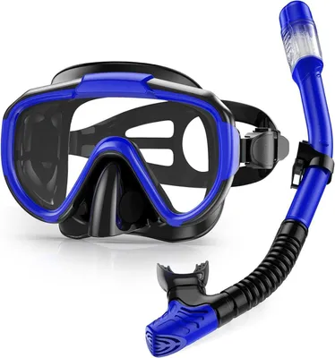 Produktbild von Tauchmaske und Schnorchelset Erwachsene Blau Schwimmset