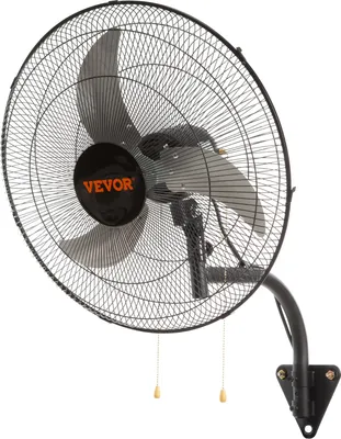 Obrázok produktu pre VEVOR nástenný ventilátor, 49 cm oscilačný nástenný ventilátor, 4650 CFM, 3 rýchlosti, komerčný alebo domáci ventilátor na chladenie skladu, skleníka, dielne, terasy, pivnice, čierny